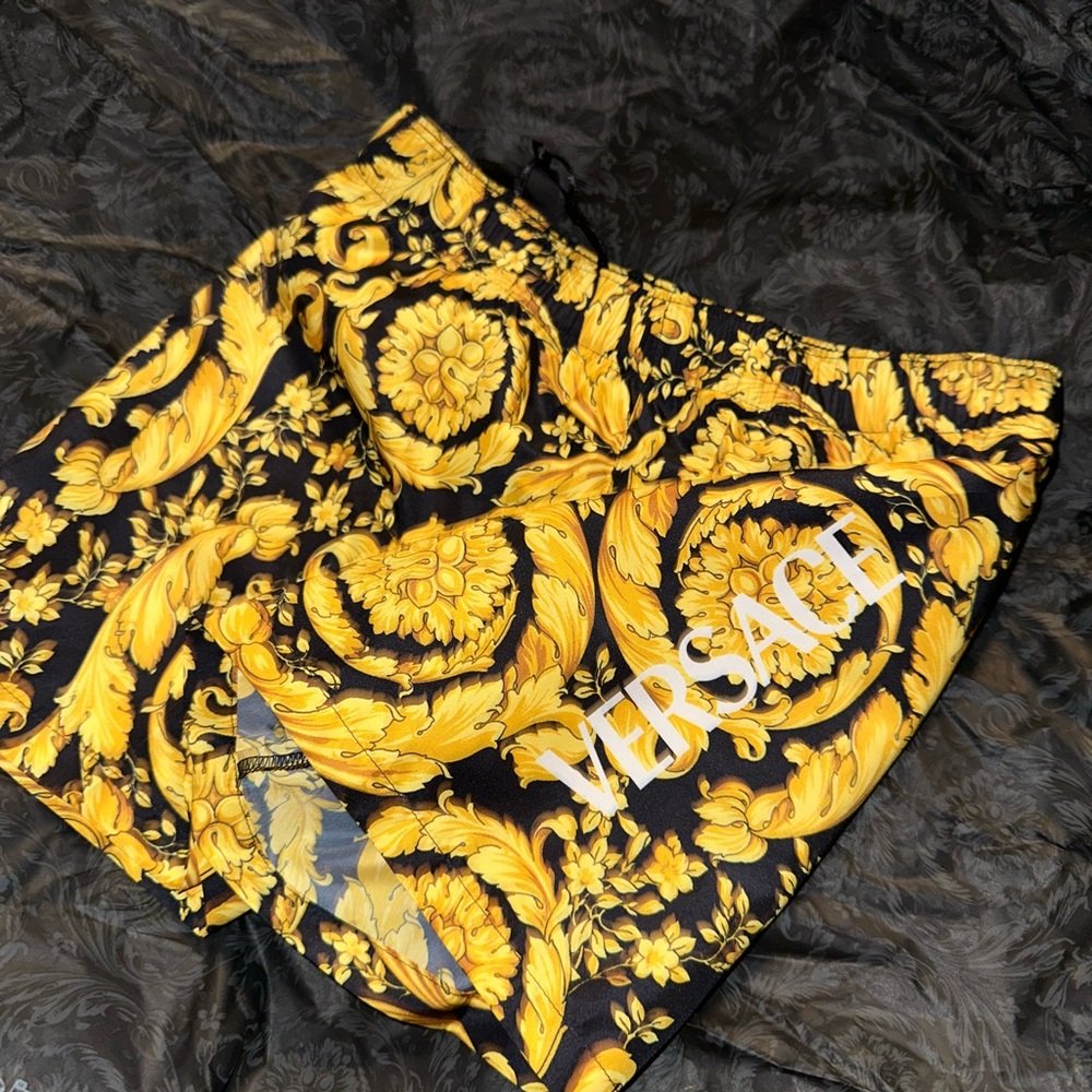 Versace Kids Shorts in Black and Gold